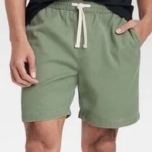 NWT Goodfellow & Co Vintage Pull-On Shorts Olive Green 7” Inseam Men’s Medium